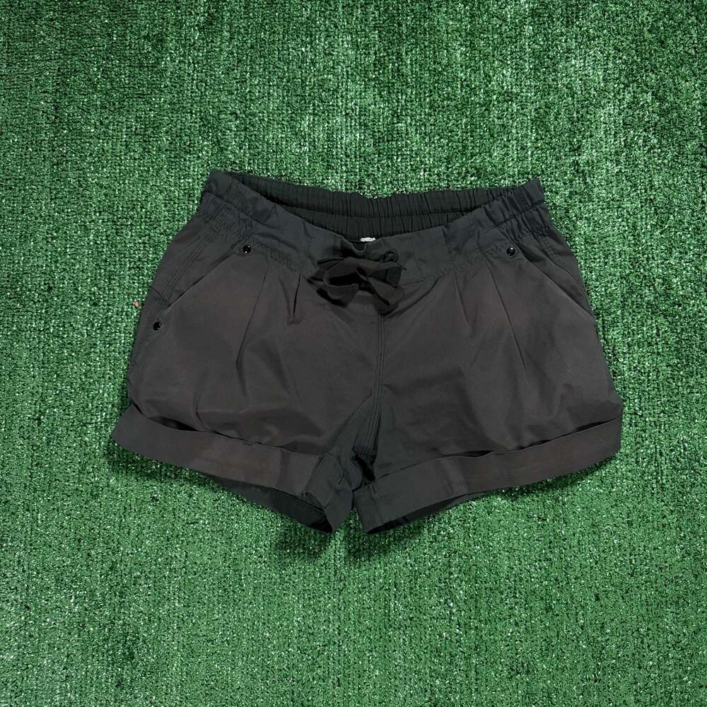 lululemon athletica Black Roll Hem Shorts